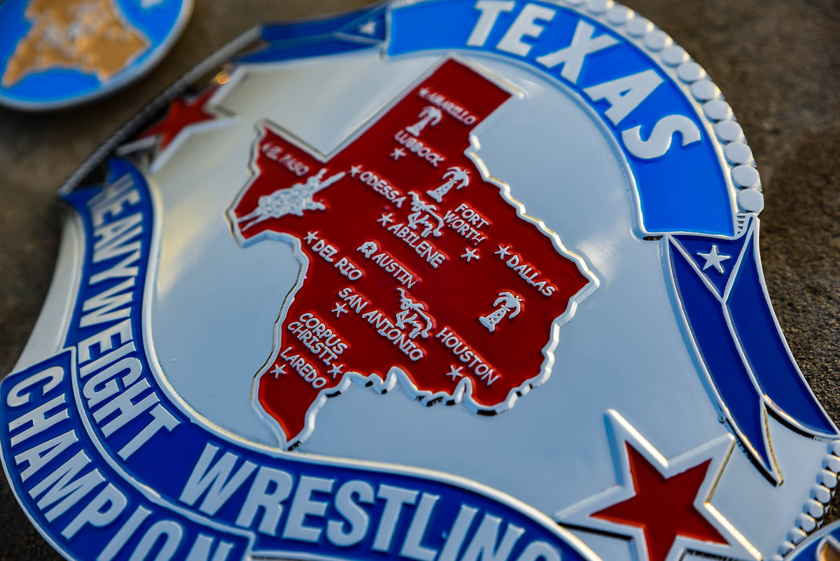 1989 Texas Championship Title Belt – Chrome Plated | 4.2mm