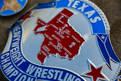 1989 Texas Championship Title Belt – Chrome Plated | 4.2mm