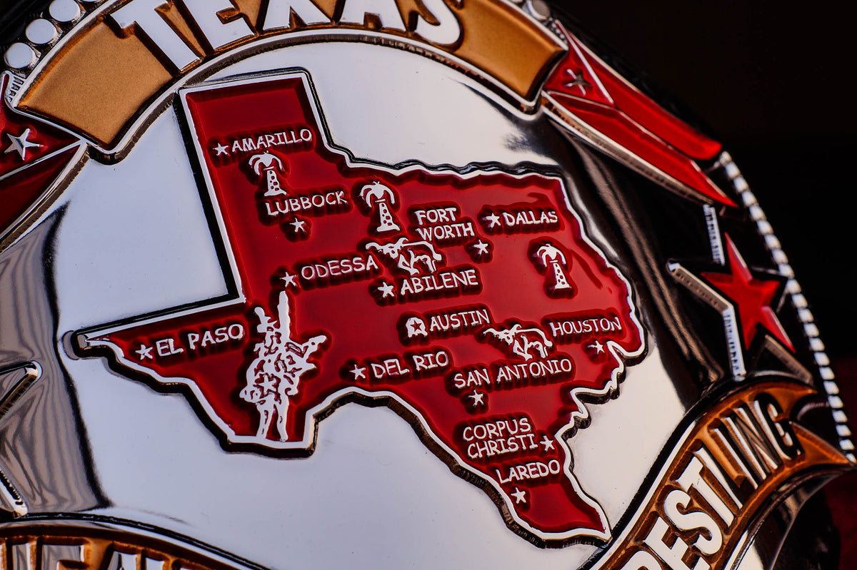 1986 Texas Championship Title Belt – Chrome Plated | 4.2mm