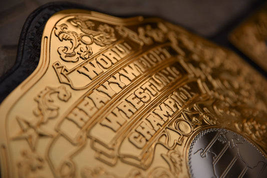 Vegas Big Gold on Custom made leather with Special Tip with Relief diamond cut pieces