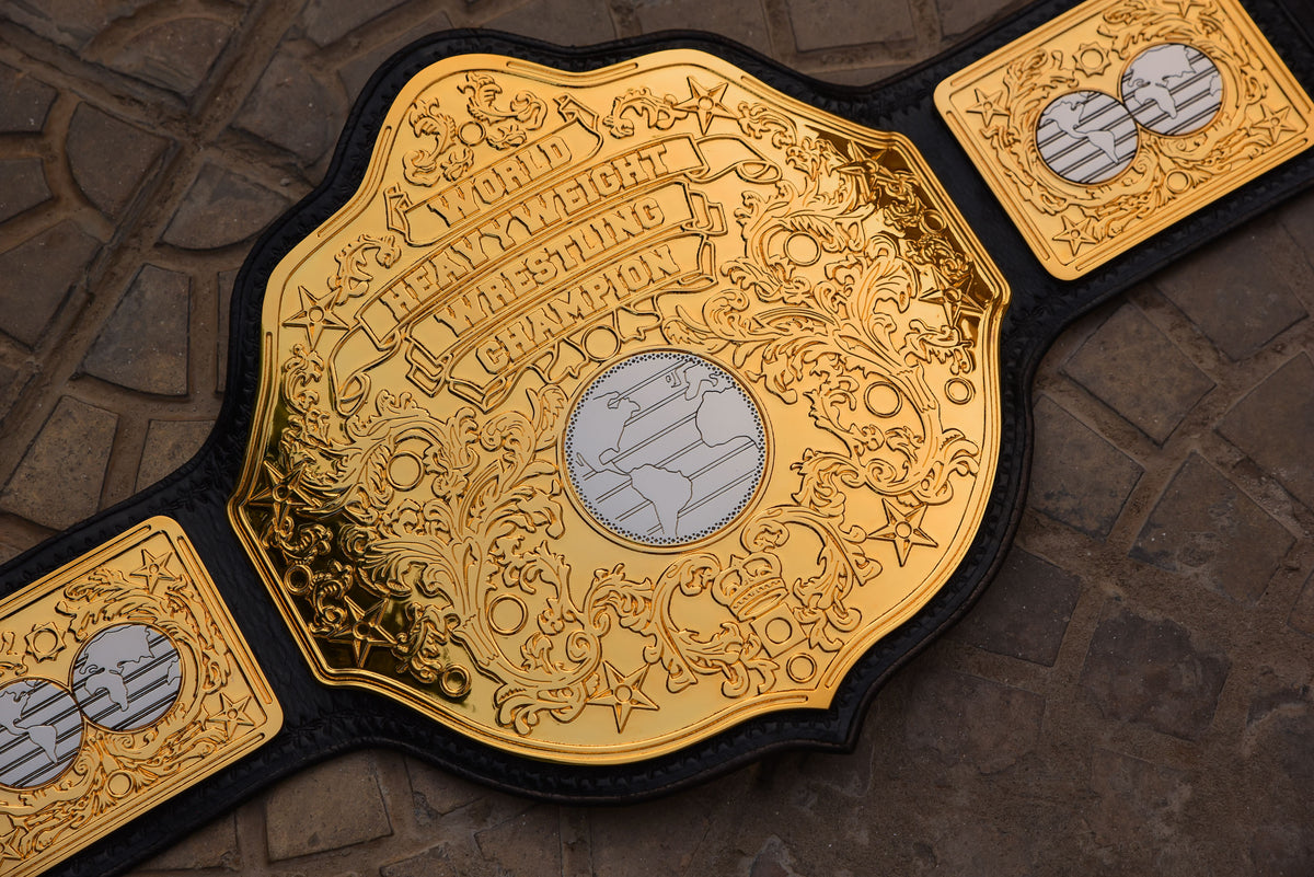 Vegas Big Gold on Custom made leather with Special Tip with Relief diamond cut pieces