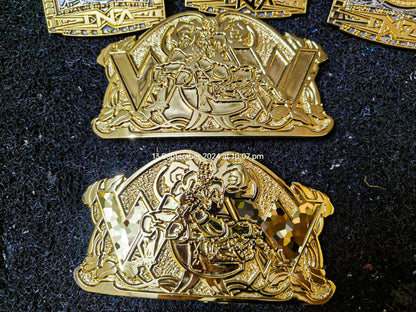W-C-W Cruiserweight Championship Title Belt – 4.2mm Gold
