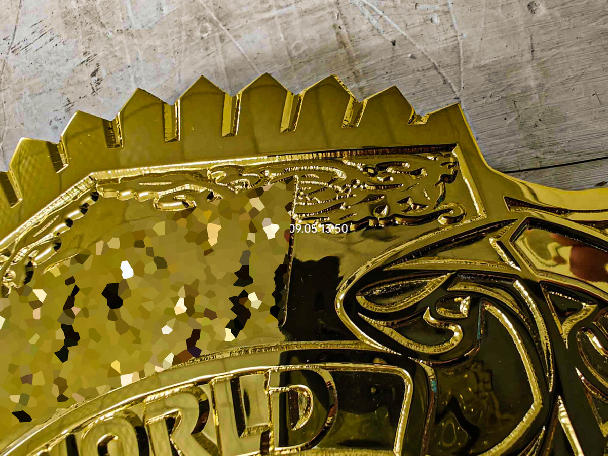 W-C-W Cruiserweight Championship Title Belt – 4.2mm Gold