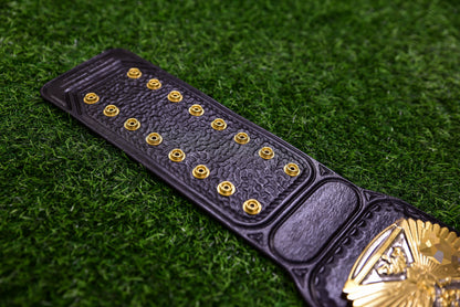 4.2mm Automated Etched Dual Plated Winged eagle with 04B2 WM4 Leather Gallery 3