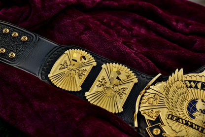 4.2mm Automated Etched All Gold Winged eagle with 06A2 Black Leather Gallery 2