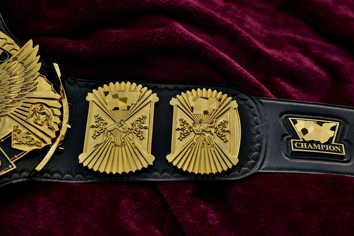 4.2mm Automated Etched All Gold Winged eagle with 06A2 Black Leather Gallery 2