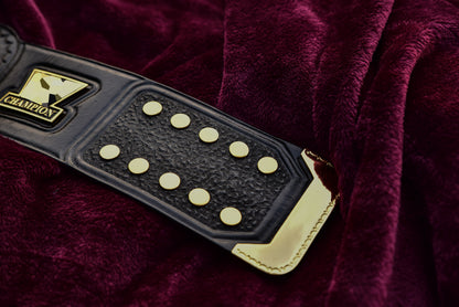 4.2mm Automated Etched All Gold Winged eagle with 06A2 Black Leather Gallery 2