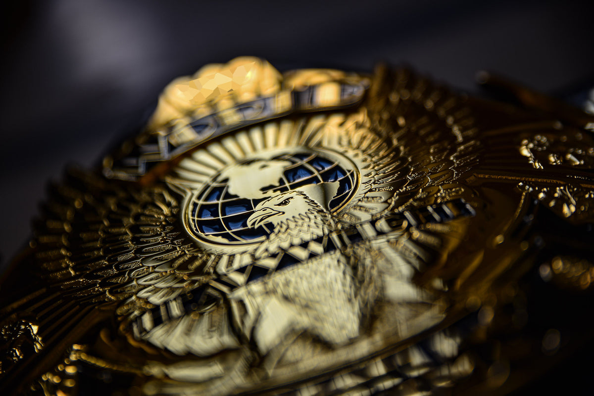 4.2mm Automated Etched All Gold Winged eagle with 08A1F Leather