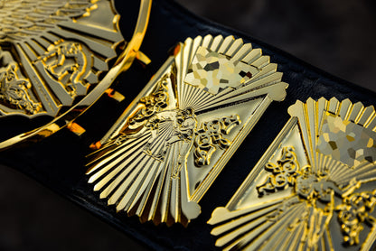 4.2mm Automated Etched All Gold Winged eagle with 08A1F Leather