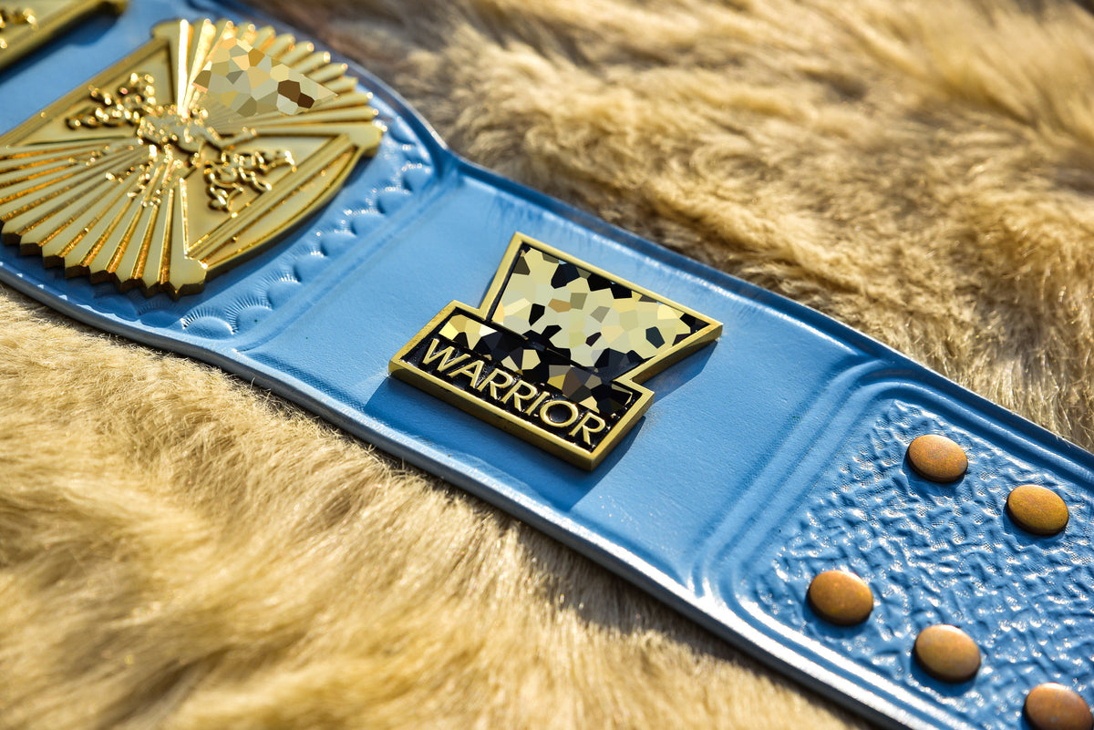 4.2mm Automated Etched All Gold Winged eagle with 01A1 Light Blue Leather