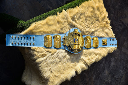 4.2mm Automated Etched All Gold Winged eagle with 01A1 Light Blue Leather