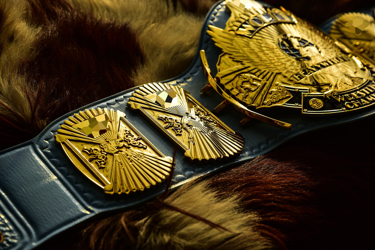 4.2mm Automated Etched All Gold Winged eagle with 01A1 Light Blue Leather