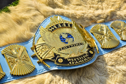 4.2mm Automated Etched All Gold Winged eagle with 01A1 Light Blue Leather