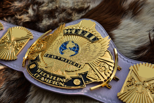 Ultimate Warrior 4.2mm Automated Etched All Gold Winged eagle with 08A1B Light Lavender Leather