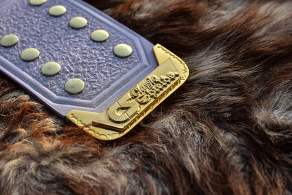 Ultimate Warrior 4.2mm Automated Etched All Gold Winged eagle with 08A1B Light Lavender Leather