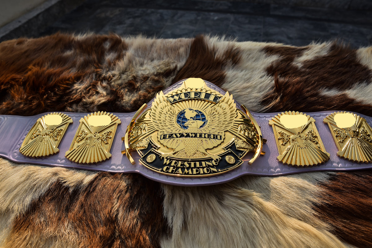 Ultimate Warrior 4.2mm Automated Etched All Gold Winged eagle with 08A1B Light Lavender Leather