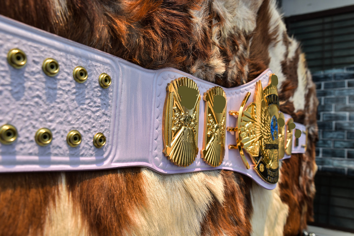 Ultimate Warrior 4.2mm Automated Etched All Gold Winged eagle with 08A1B Light Lavender Leather