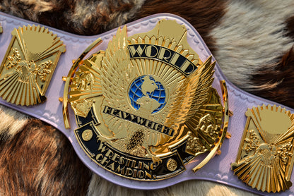 Ultimate Warrior 4.2mm Automated Etched All Gold Winged eagle with 08A1B Light Lavender Leather