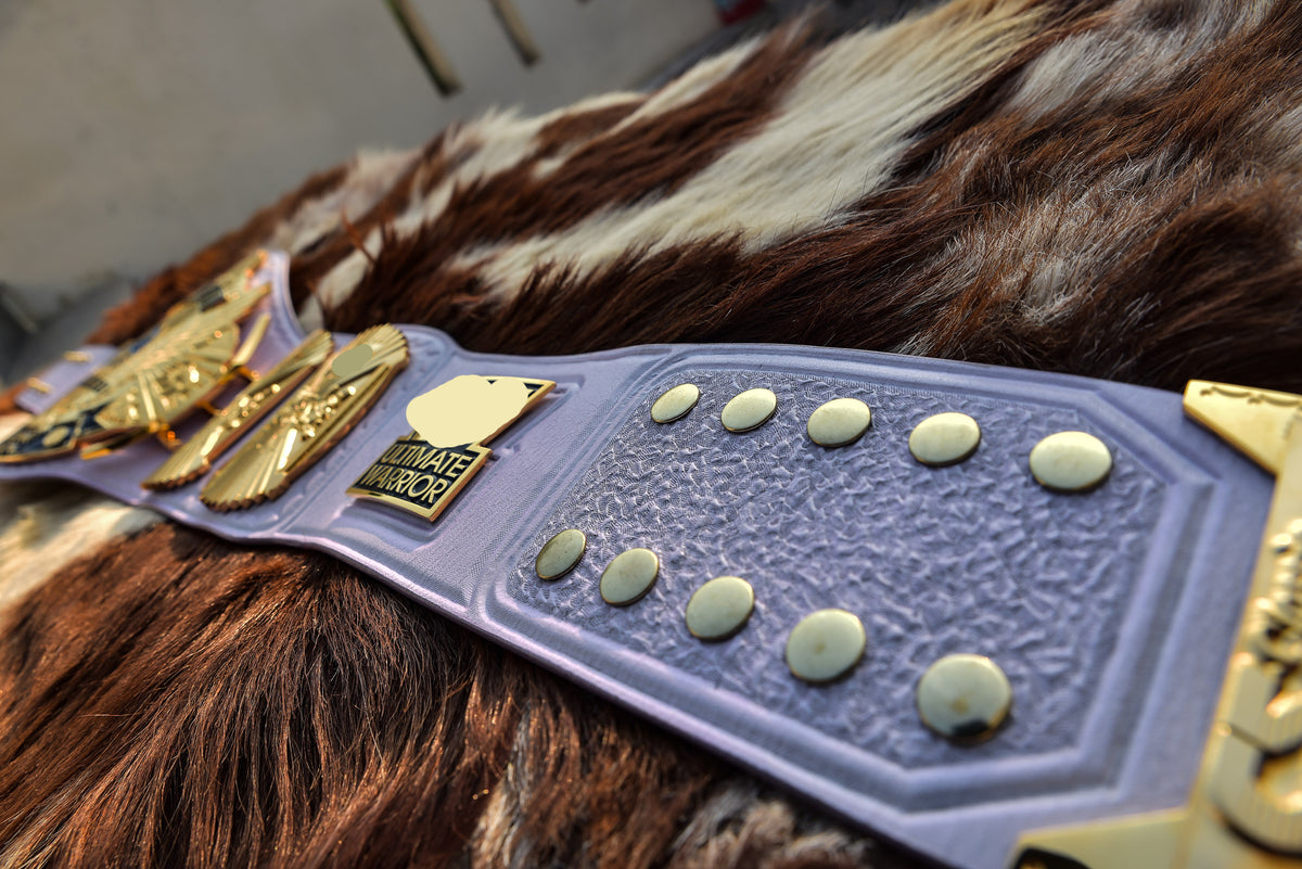 Ultimate Warrior 4.2mm Automated Etched All Gold Winged eagle with 08A1B Light Lavender Leather