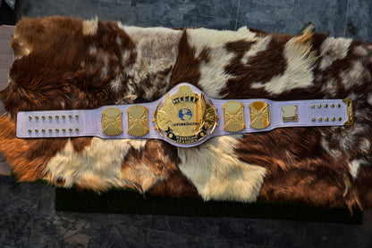 Ultimate Warrior 4.2mm Automated Etched All Gold Winged eagle with 08A1B Light Lavender Leather