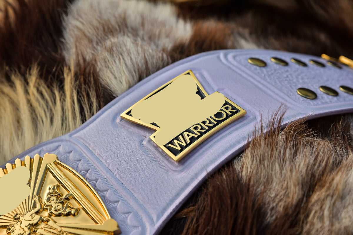 Ultimate Warrior 4.2mm Automated Etched All Gold Winged eagle with 08A1B Light Lavender Leather