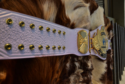 Ultimate Warrior 4.2mm Automated Etched All Gold Winged eagle with 08A1B Light Lavender Leather