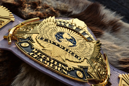 Ultimate Warrior 4.2mm Automated Etched All Gold Winged eagle with 08A1B Light Lavender Leather