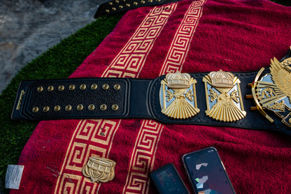 4.2mm Automated Etched Dual Plated Winged eagle with 06A2 Black Leather