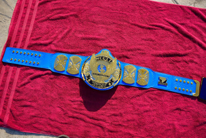4.2mm Automated Etched Dual Plated Winged eagle with 06A2 Blue Leather