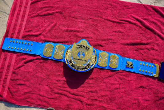 4.2mm Automated Etched Dual Plated Winged eagle with 06A2 Blue Leather