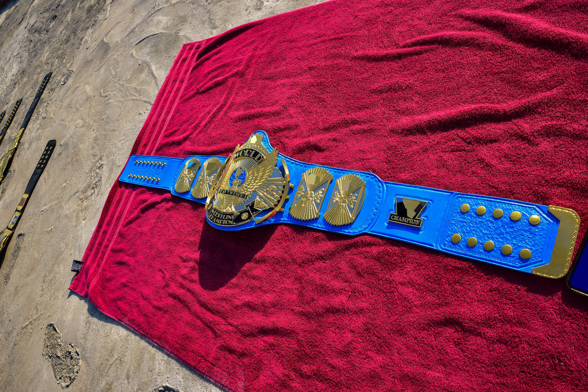 4.2mm Automated Etched Dual Plated Winged eagle with 06A2 Blue Leather