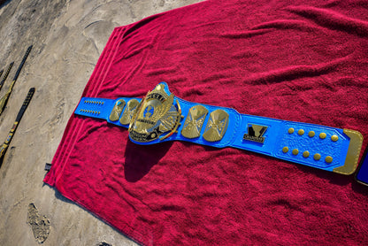 4.2mm Automated Etched Dual Plated Winged eagle with 06A2 Blue Leather