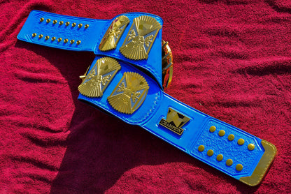 4.2mm Automated Etched Dual Plated Winged eagle with 06A2 Blue Leather