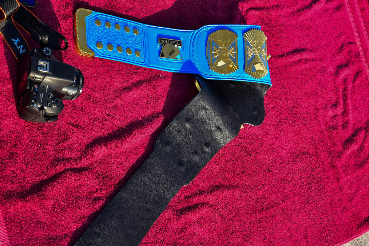4.2mm Automated Etched Dual Plated Winged eagle with 06A2 Blue Leather