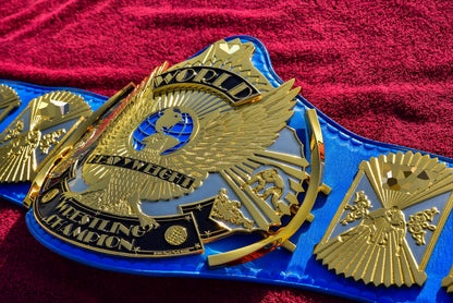 4.2mm Automated Etched Dual Plated Winged eagle with 06A2 Blue Leather