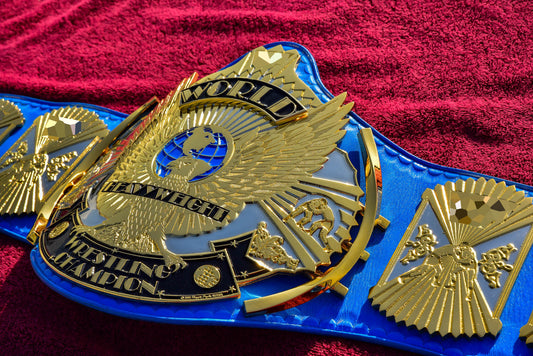 4.2mm Automated Etched Dual Plated Winged eagle with 06A2 Blue Leather