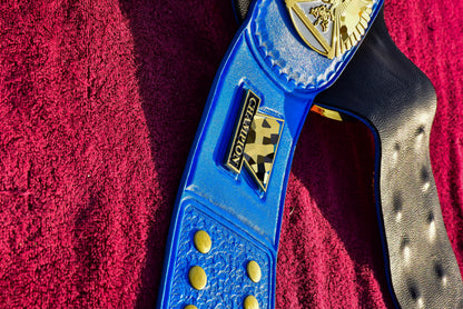 4.2mm Automated Etched Dual Plated Winged eagle with 06A2 Blue Leather