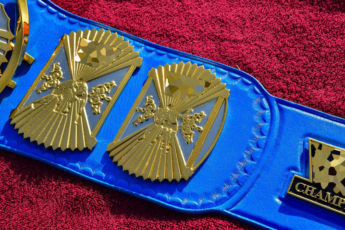 4.2mm Automated Etched Dual Plated Winged eagle with 06A2 Blue Leather