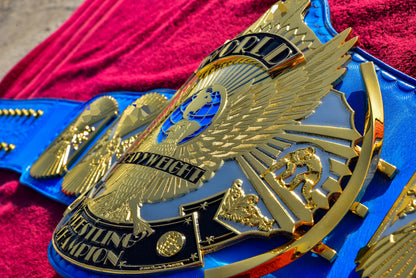 4.2mm Automated Etched Dual Plated Winged eagle with 06A2 Blue Leather