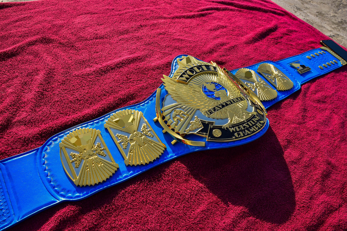 4.2mm Automated Etched Dual Plated Winged eagle with 06A2 Blue Leather