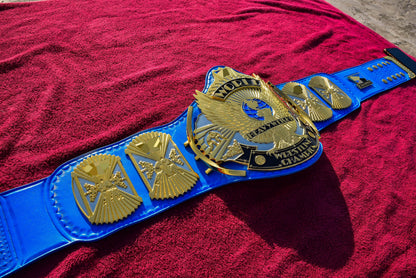 4.2mm Automated Etched Dual Plated Winged eagle with 06A2 Blue Leather
