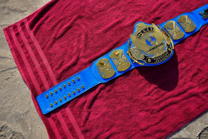 4.2mm Automated Etched Dual Plated Winged eagle with 06A2 Blue Leather