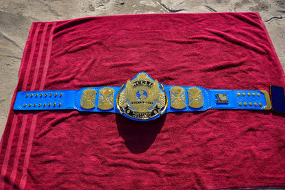 4.2mm Automated Etched Dual Plated Winged eagle with 06A2 Blue Leather