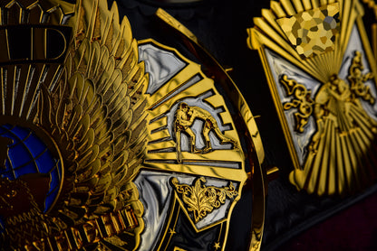 4.2mm Automated Etched Dual Plated Winged eagle with 02A1 Leather