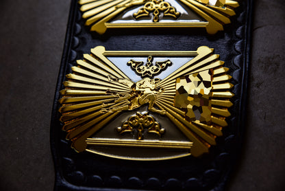 4.2mm Automated Etched Dual Plated Winged eagle with 02A1 Leather