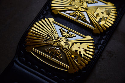 4.2mm Automated Etched Dual Plated Winged eagle with 02A1 Leather