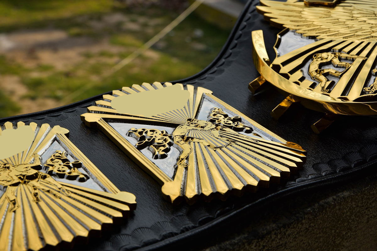 4.2mm Automated Etched Dual Plated Winged eagle with 05AB1 Leather