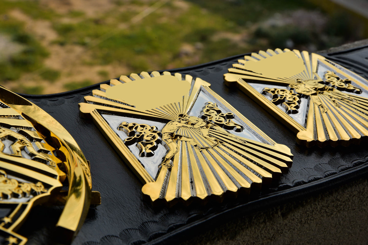 4.2mm Automated Etched Dual Plated Winged eagle with 05AB1 Leather