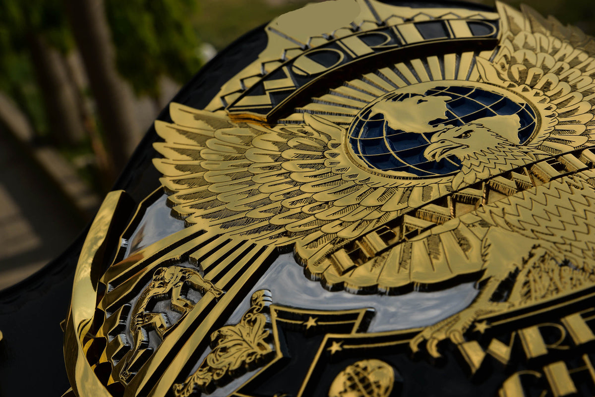 4.2mm Automated Etched Dual Plated Winged eagle with 05AB1 Leather