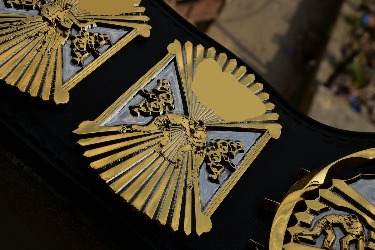 4.2mm Automated Etched Dual Plated Winged eagle with 05AB1 Leather
